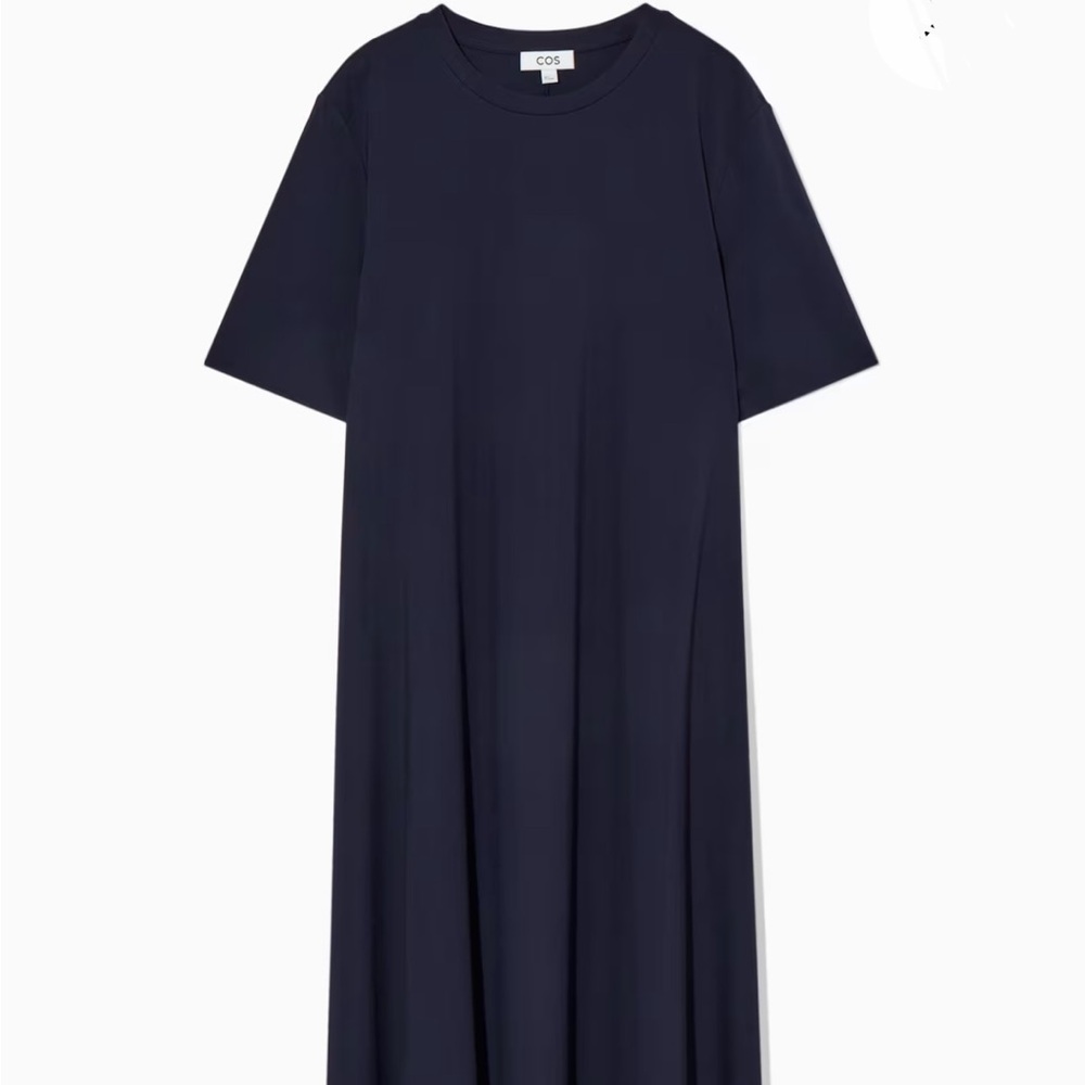 COS Voluminous Maxi T-Shirt Dress in Dark Navy - Medium